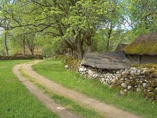 Landleben pur im Dorf Koguva auf der Insel Muhu