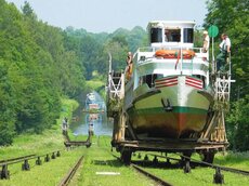 Einer der Rollberge am Oberlandkanal in Masuren