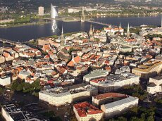 Die Altstadt von Riga aus der Vogelperspektive