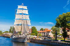 Segelschiff „Meridianas“ in Klaipeda