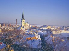 Winterstimmung über der Unterstadt von Tallinn