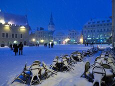 Dank fehlender Kreuzfahrttouristen ist Tallinn im Winter nicht überlaufen.